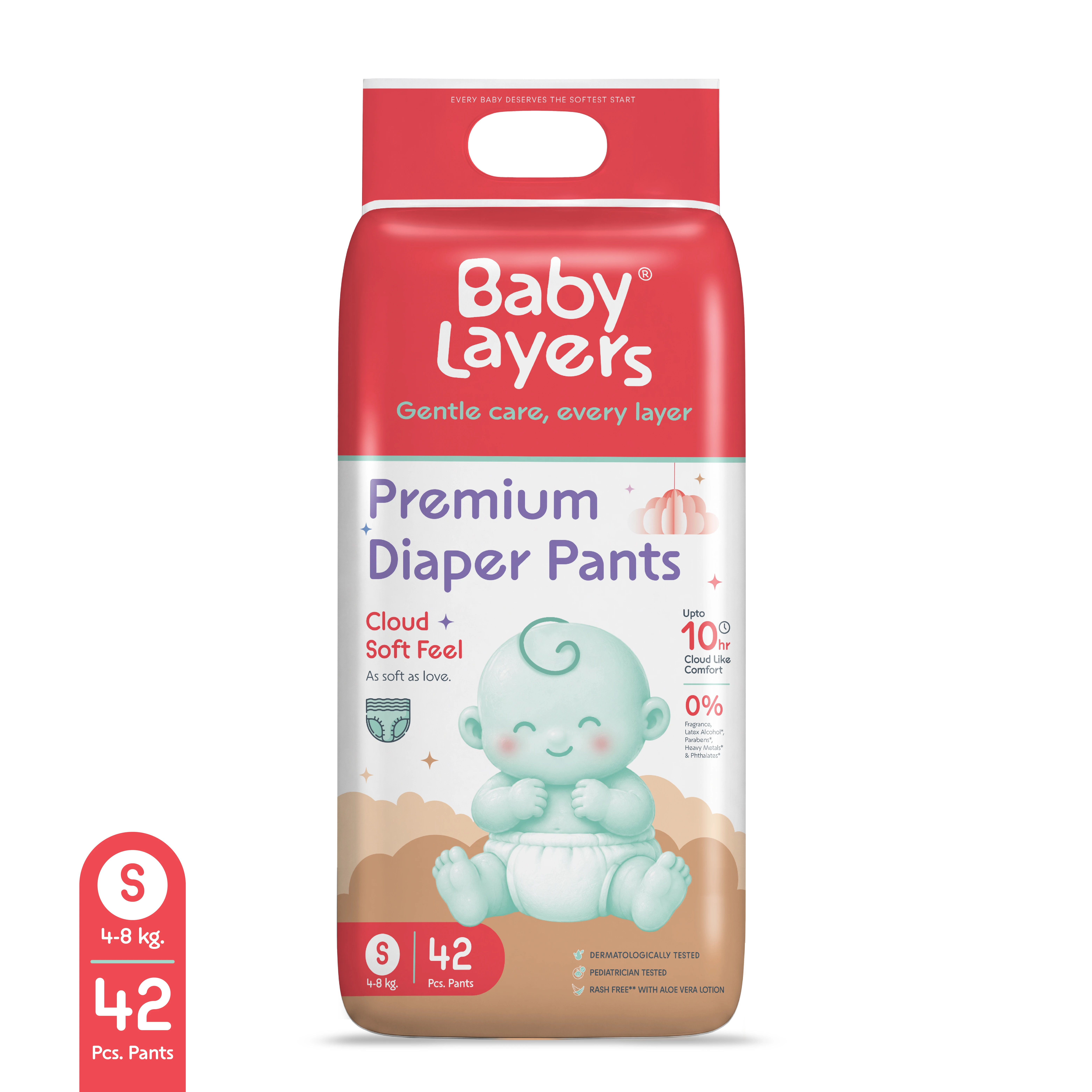 S - 42 Premium Diaper Pants (4-8 kg)